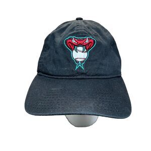 Arizona Diamondbacks Hat Snake Logo Teal Stitch Adjustable Black The Game Cap